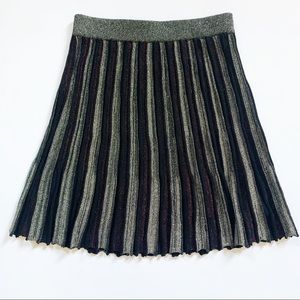 Scotch R'Belle Pleated Metallic Midi Skirt